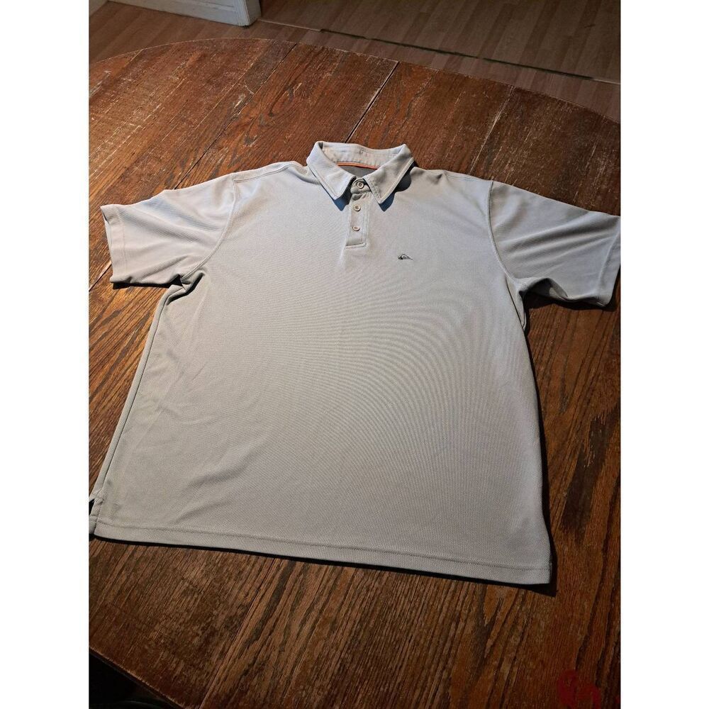 XXL Quiksilver Grey Short Sleeve Polo Golf Casual Athleisure Athletic Shirt